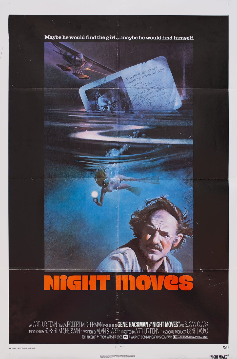 Night Moves Original 1975 U.S. One Sheet Movie Poster