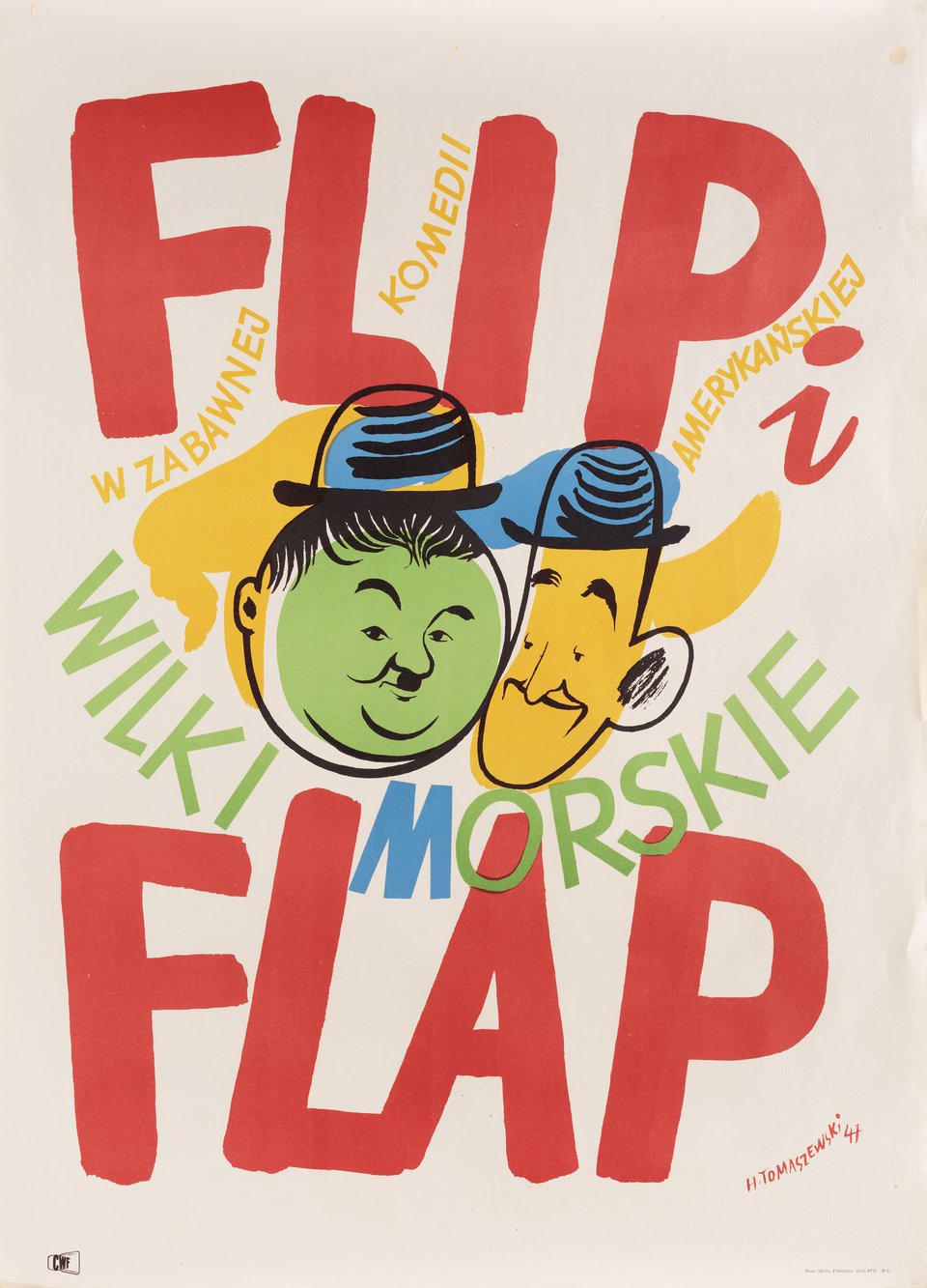 Saps at Sea Original R1957 Polish A1 Movie Poster