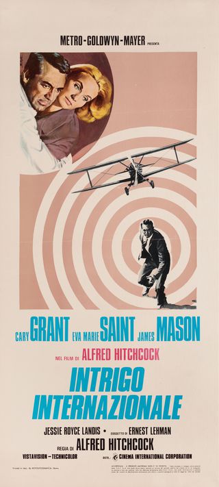 North by Northwest Original R1976 Italian Locandina Movie Poster