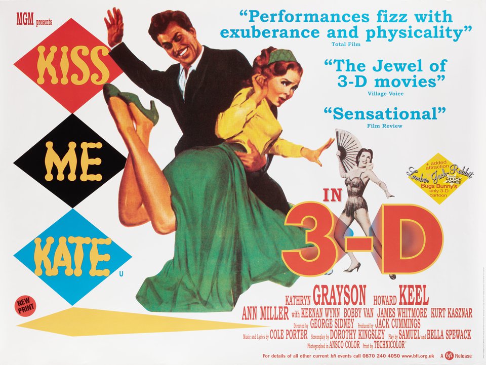 Kiss Me Kate Original R2000 British Quad Movie Poster