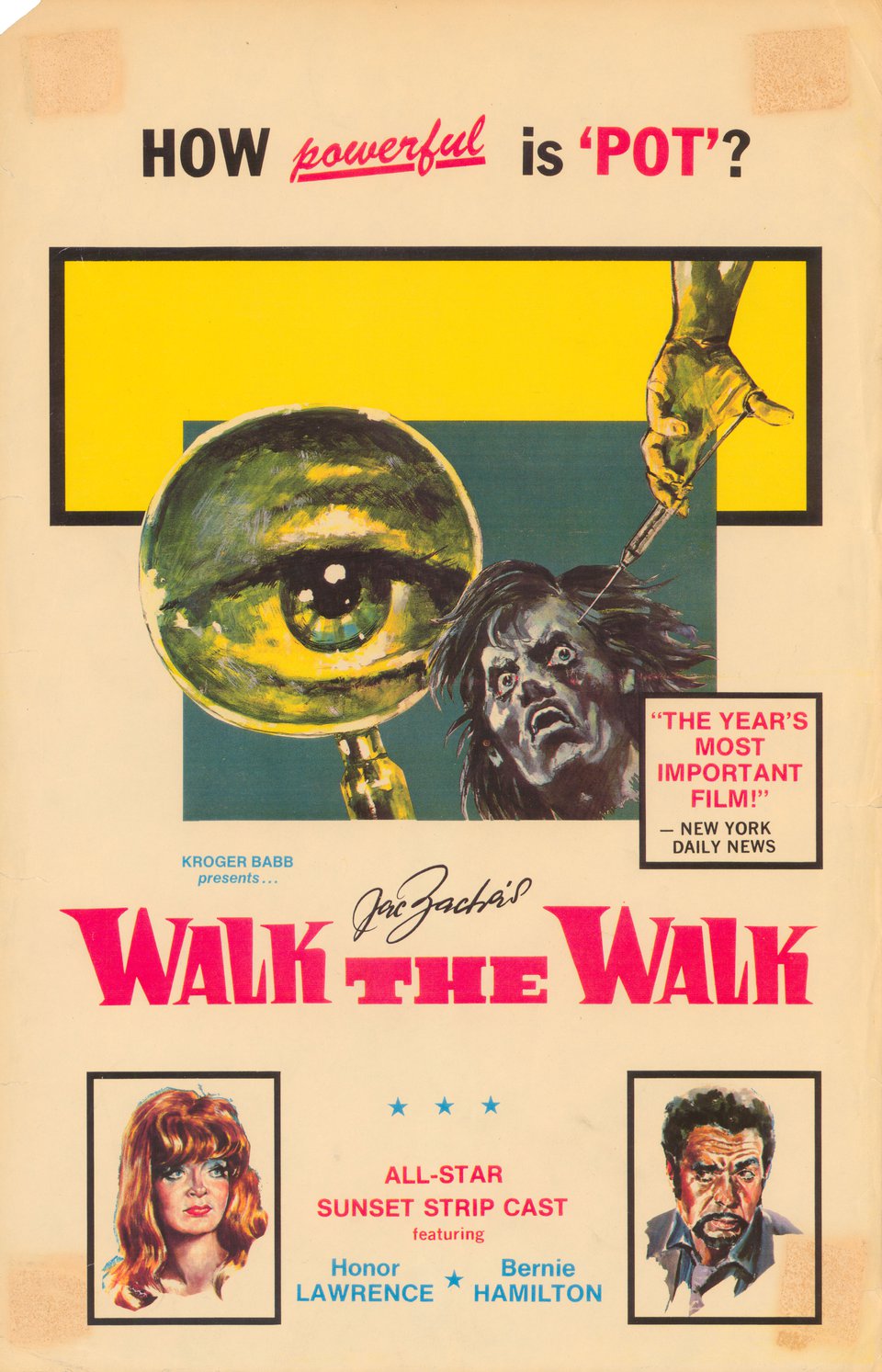 Walk the Walk Original 1970 U.S. Window Card Movie Poster