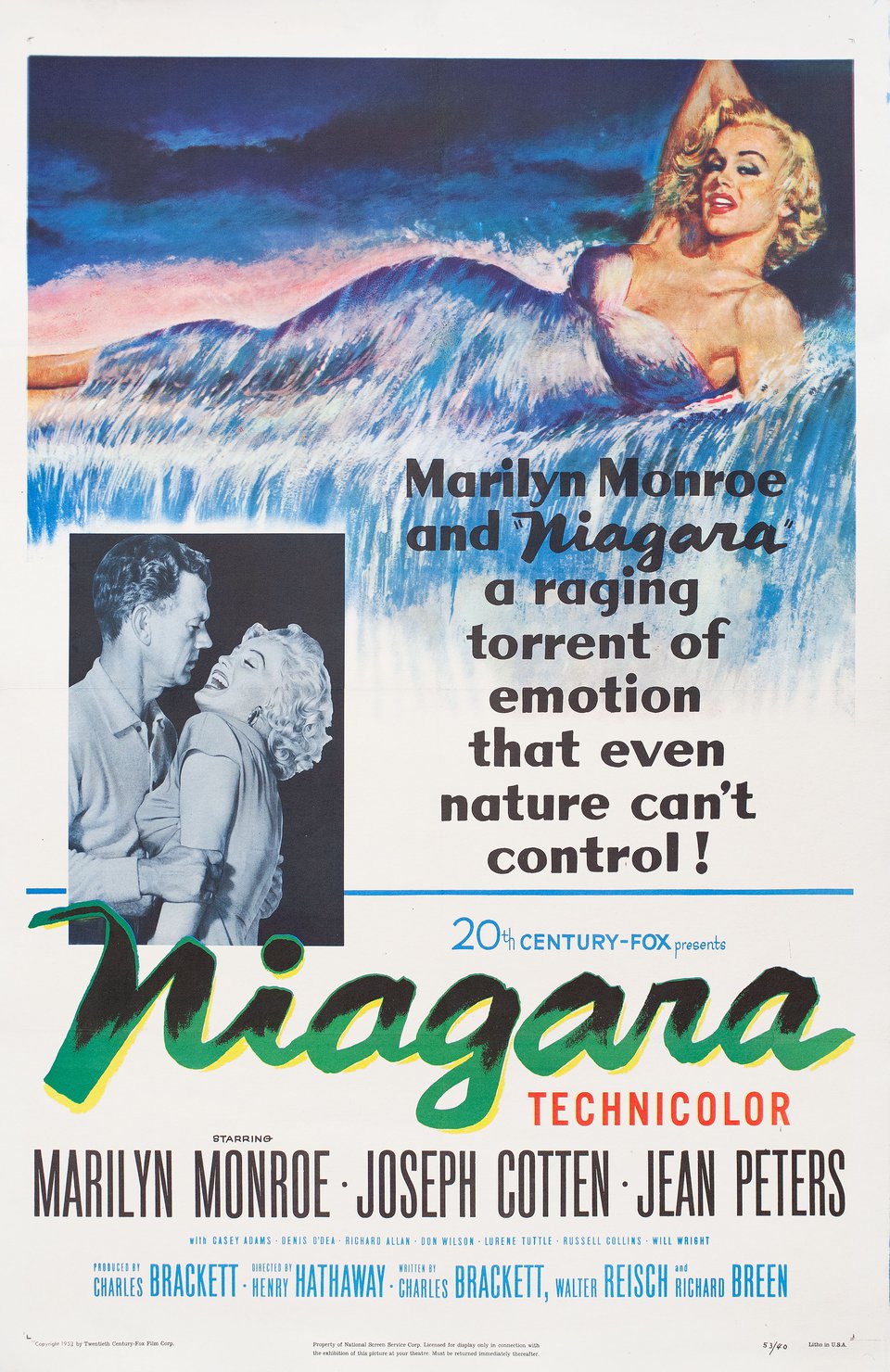 Niagara Original 1953 U.S. One Sheet Movie Poster