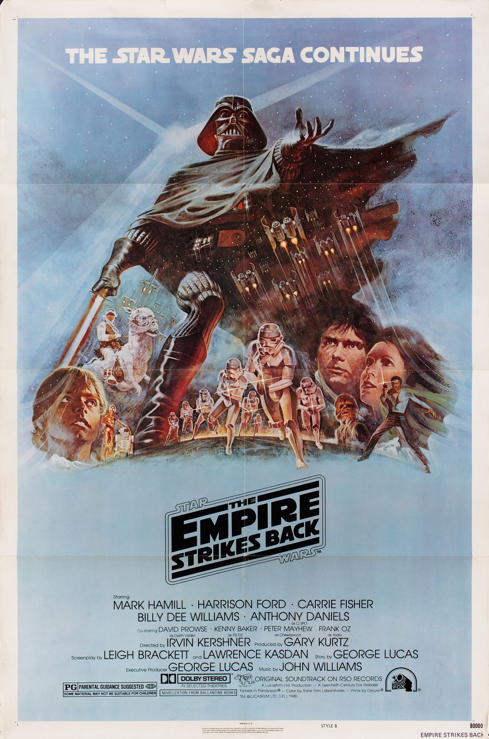 The Empire Strikes Back Original 1980 U.S. One Sheet Movie Poster