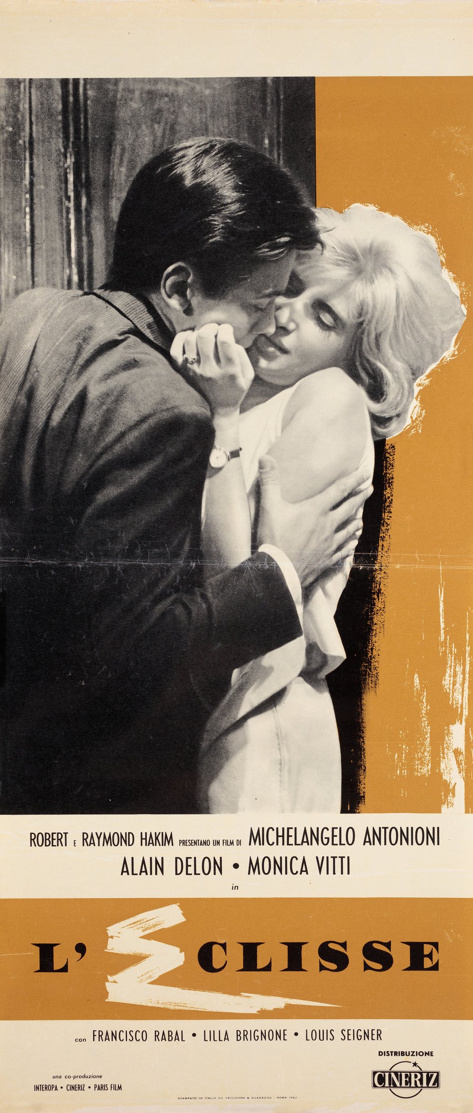 L'Eclisse Original 1962 Italian Locandina Movie Poster