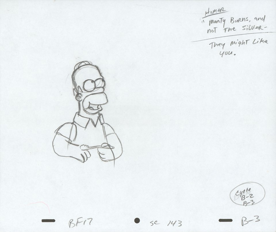 The Simpsons Original 2000s U.S. Storyboard