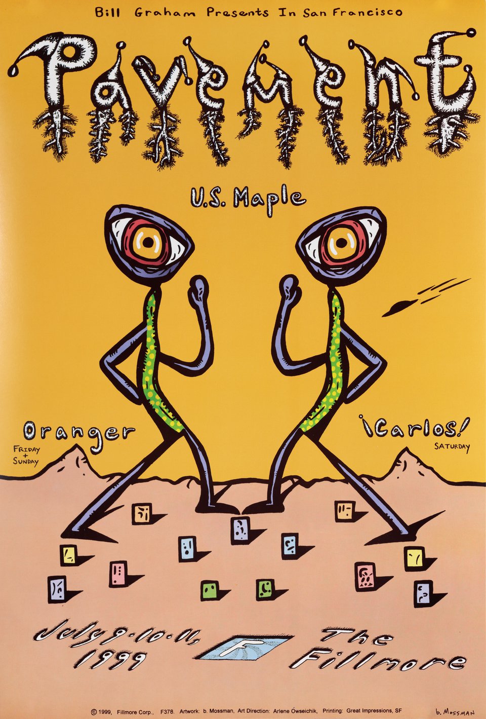 Pavement: The Fillmore Original 1999 U.S. Mini Poster