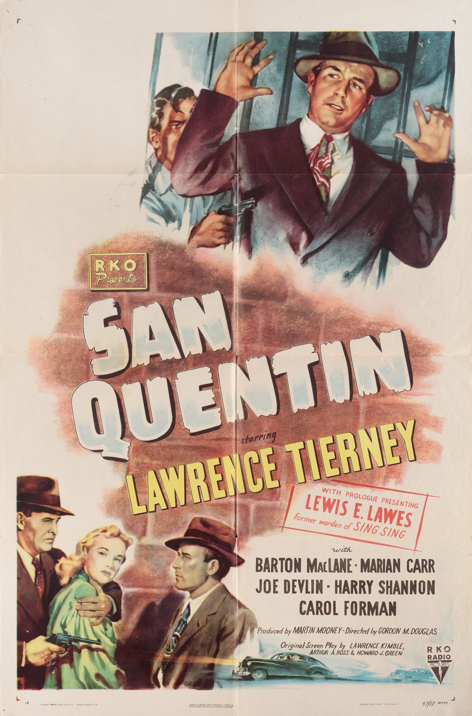 San Quentin Original 1946 U.S. One Sheet Movie Poster