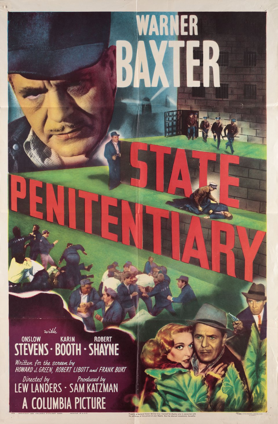 State Penitentiary Original 1950 U.S. One Sheet Movie Poster