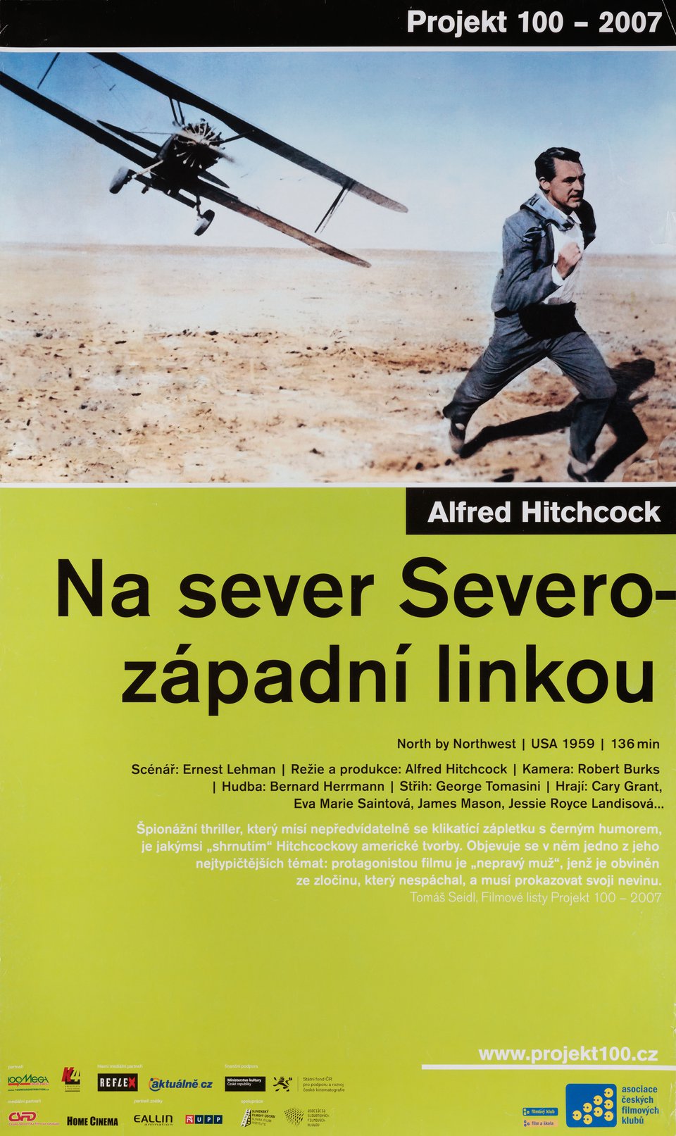 North by Northwest Original R2007 Czech A1 Movie Poster