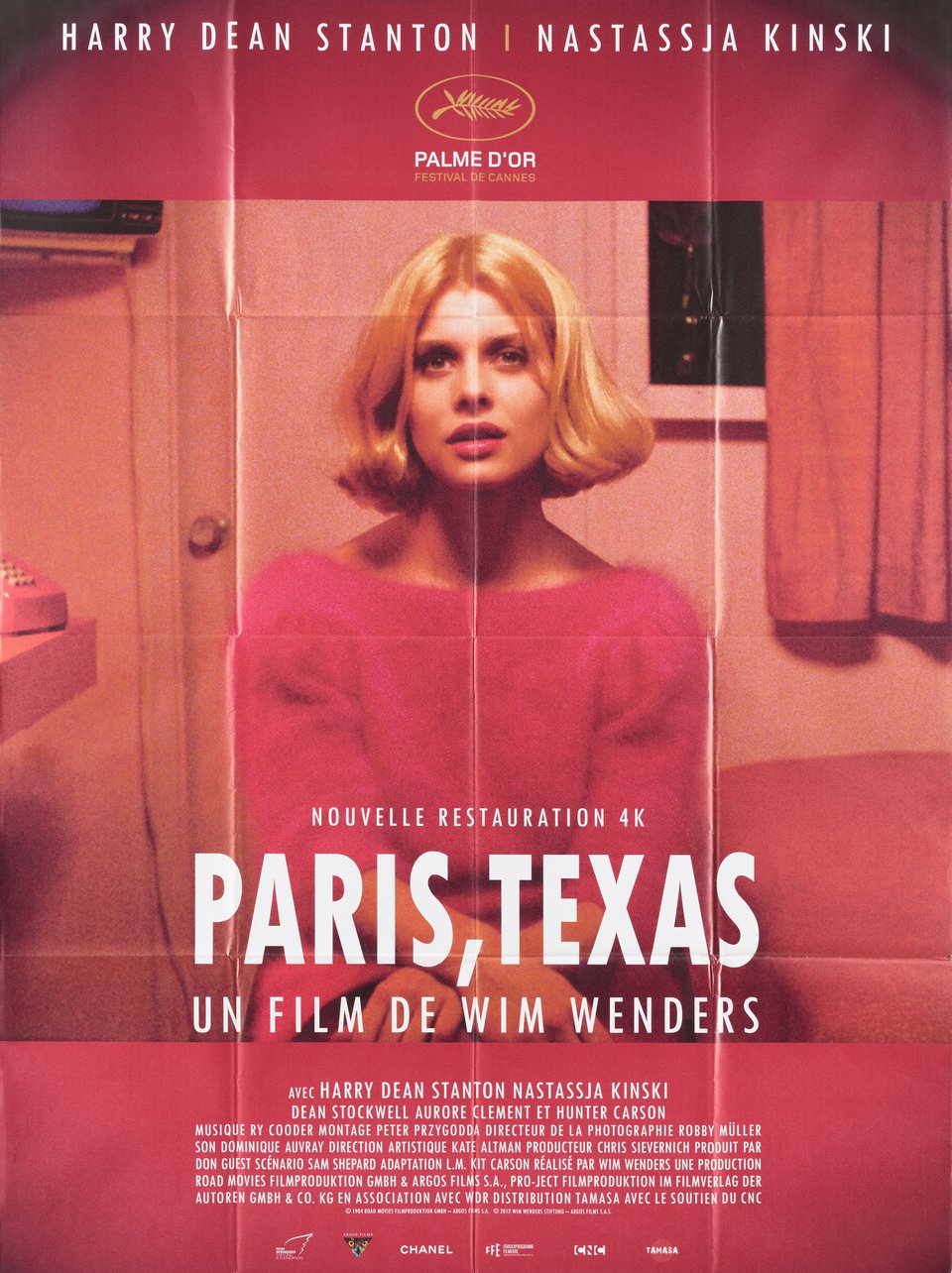 Paris, Texas Original R2024 French Grande Movie Poster