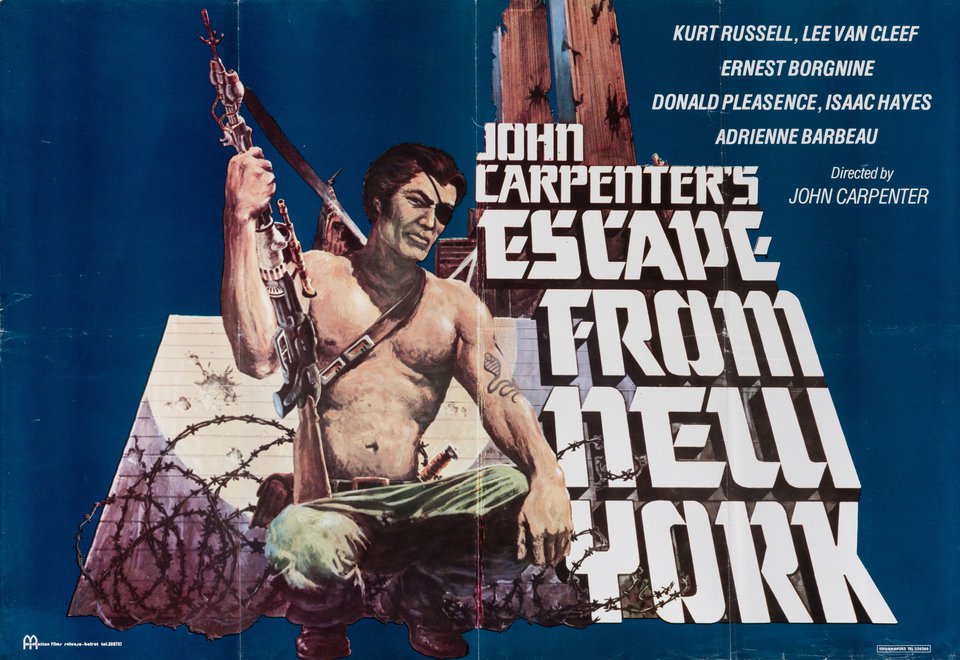 Escape from New York Original 1981 Lebanese B1 Movie Poster