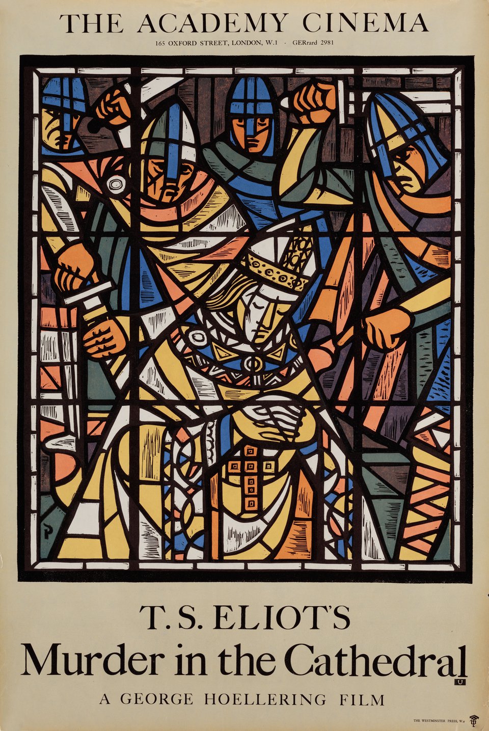 Murder in the Cathedral Original 1960s British Double Crown Movie Poster