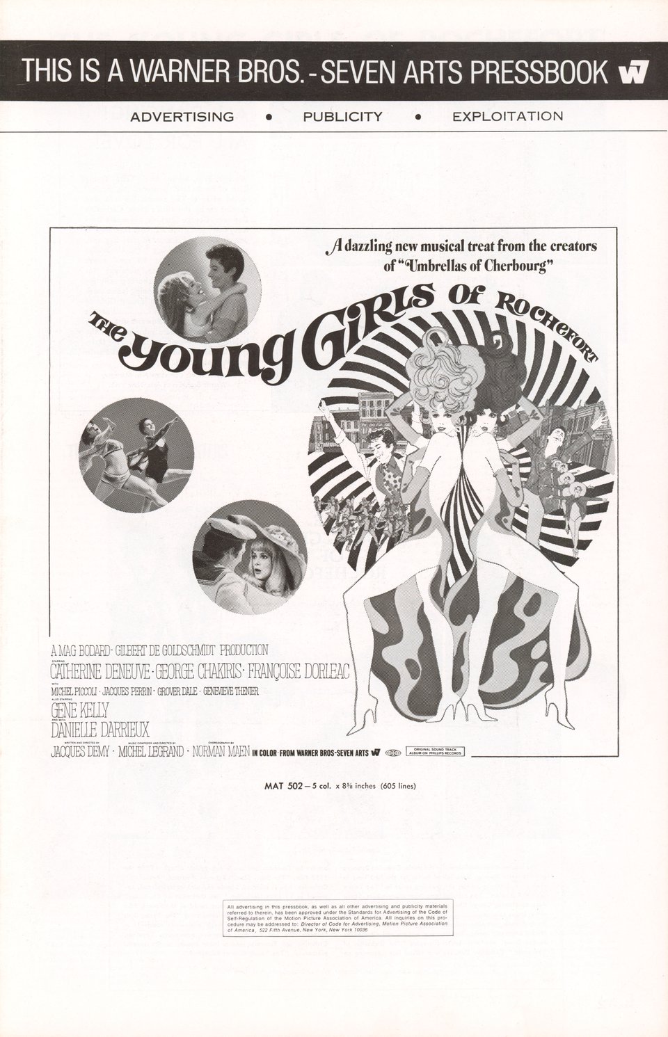 The Young Girls of Rochefort Original 1967 U.S. Movie Pressbook