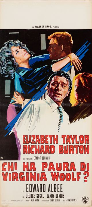 Who's Afraid of Virginia Woolf? Original 1966 Italian Locandina Movie Poster
