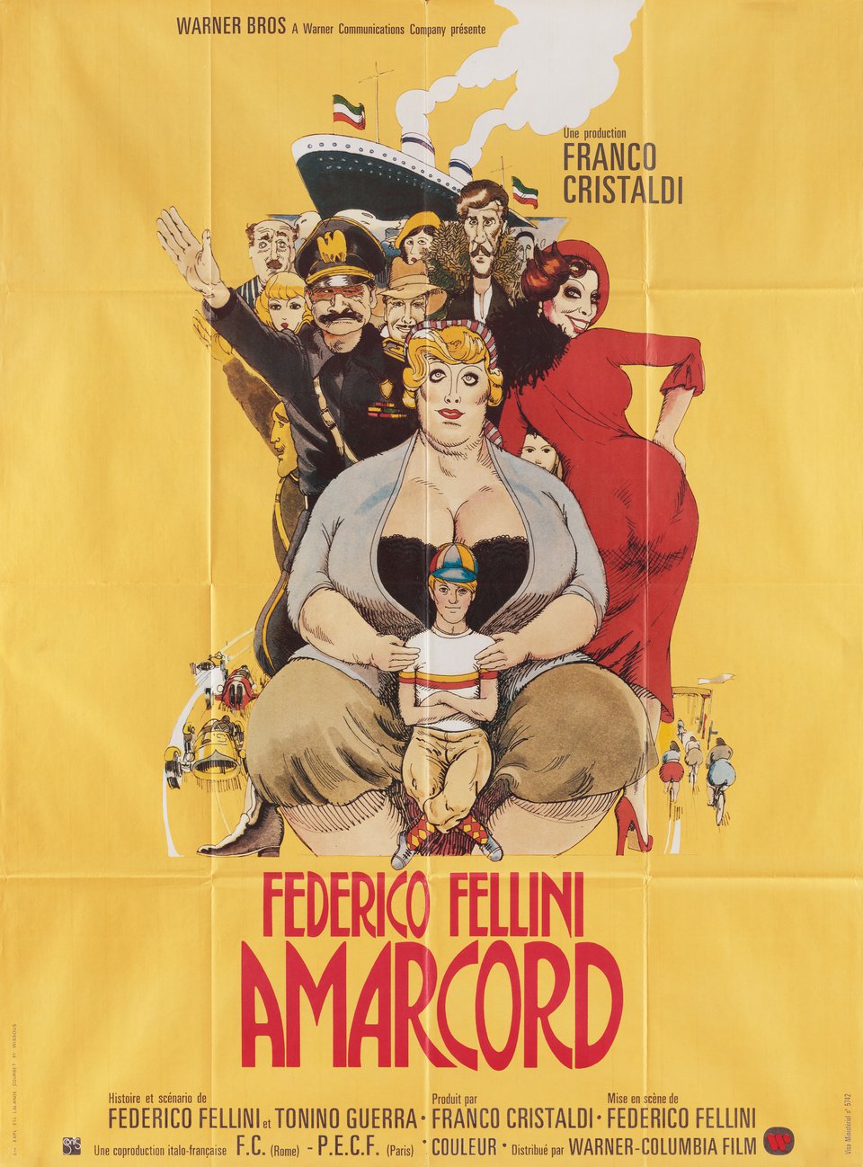 Amarcord Original 1974 French Grande Movie Poster