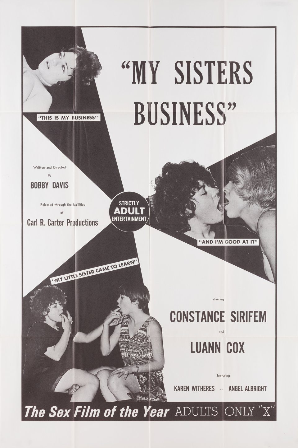 My Sister's Business Original 1970 U.S. One Sheet Movie Poster
