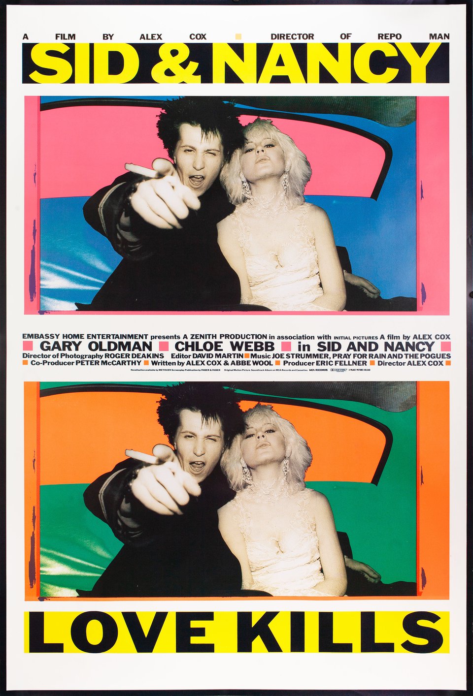 Sid and Nancy Original 1986 British One Sheet Movie Poster