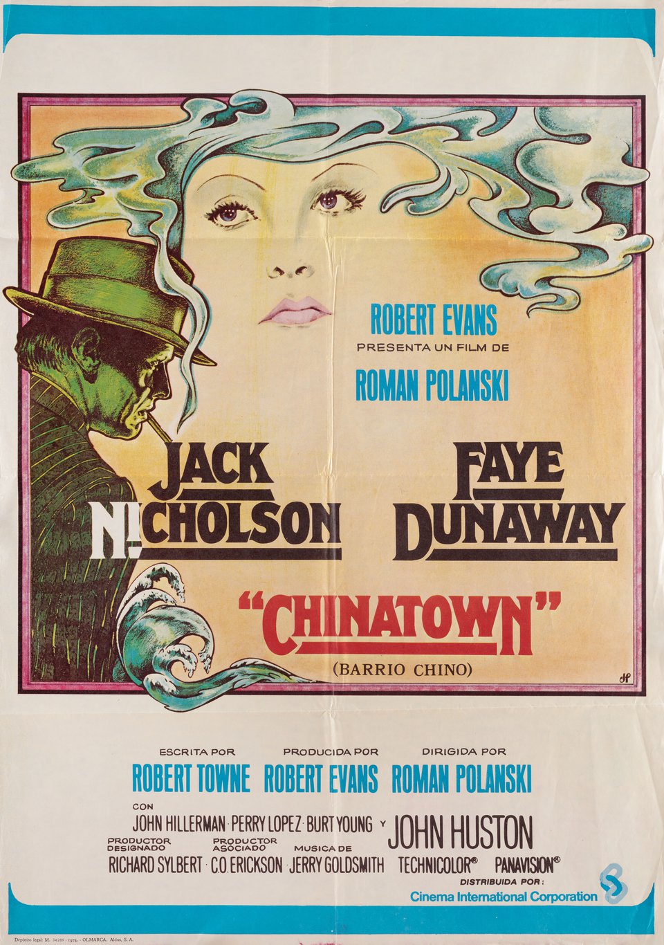 Chinatown Original 1974 Spanish B1 Movie Poster
