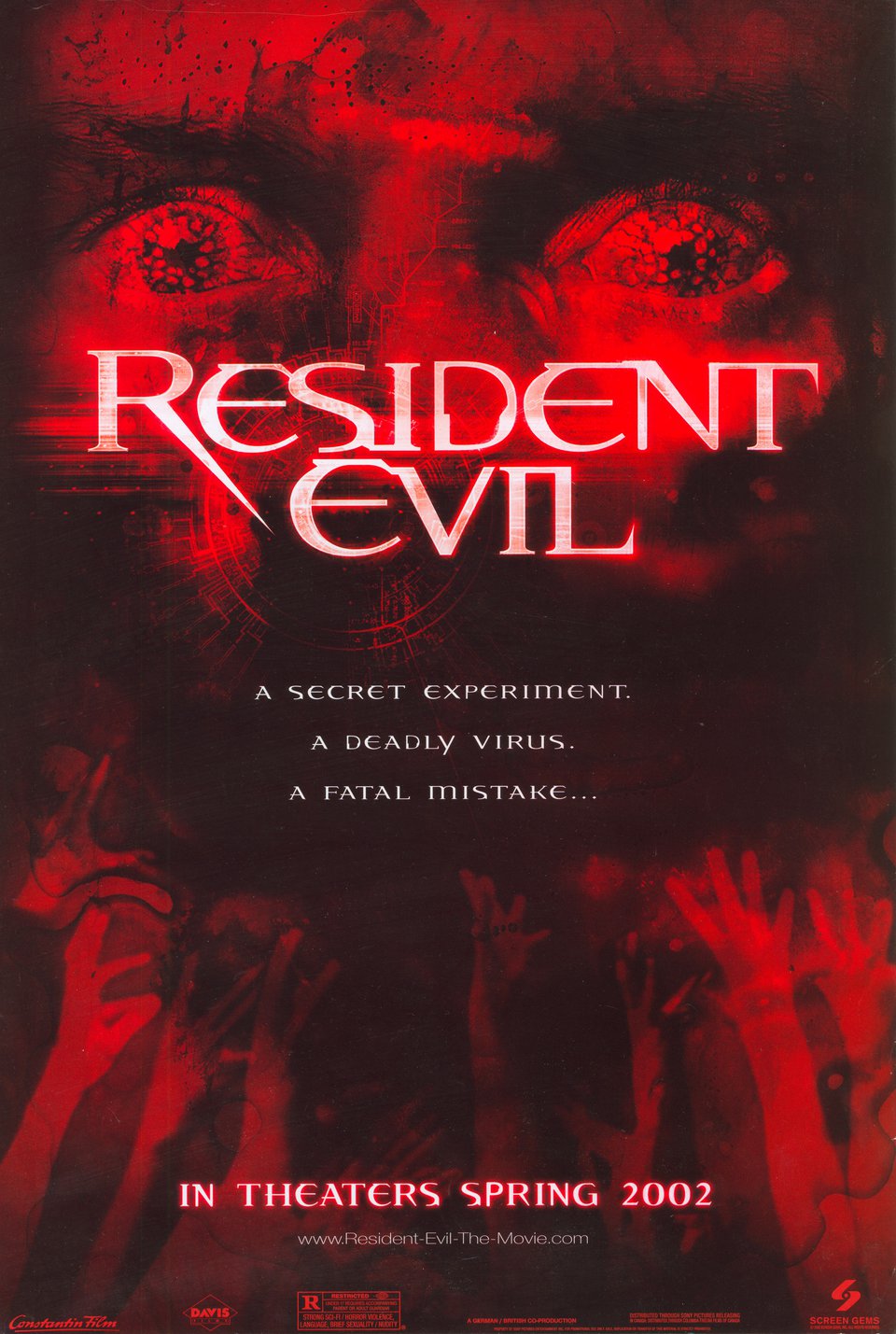 Resident Evil Original 2002 U.S. Mini Movie Poster