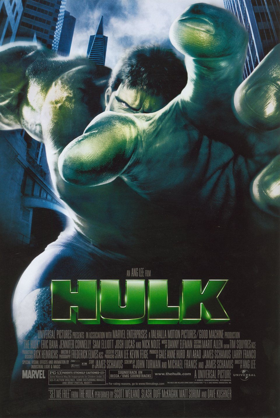 Hulk Original 2003 U.S. Mini Movie Poster
