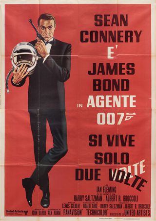 You Only Live Twice Original R1960s Italian Quattro Foglio Movie Poster