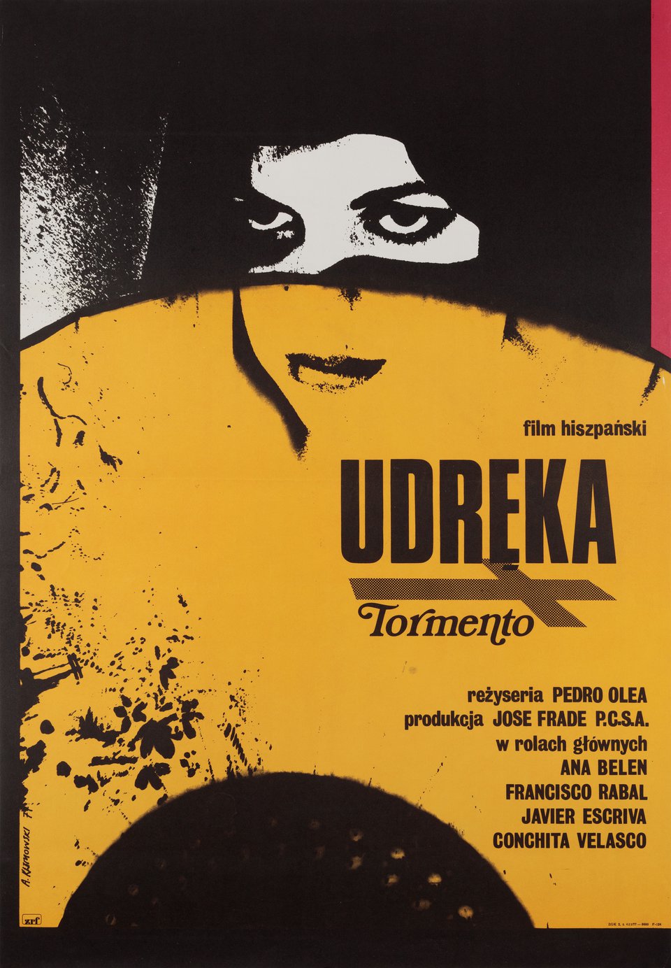 Torment Original 1977 Polish A1 Movie Poster