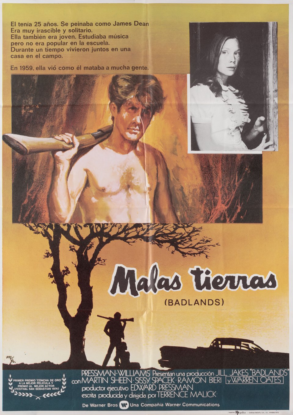 Badlands Original 1975 Spanish B1 Movie Poster