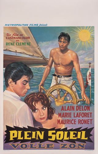 Purple Noon Original 1960 Belgian Movie Poster