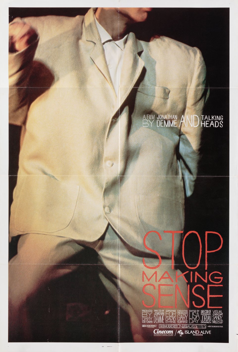 Stop Making Sense Original 1984 U.S. One Sheet Movie Poster