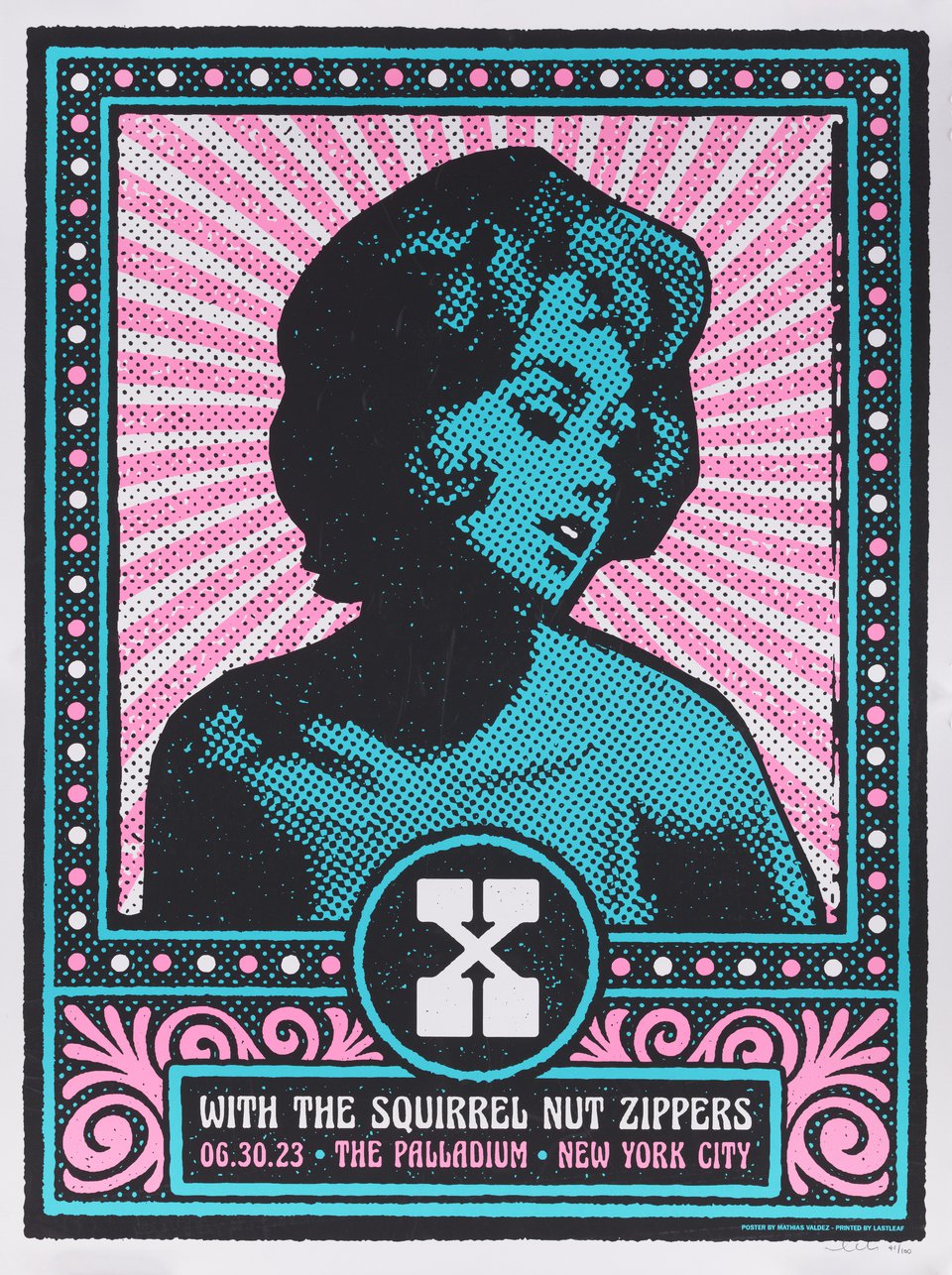 X Original 2023 U.S. Poster Signed by Mathias Valdez