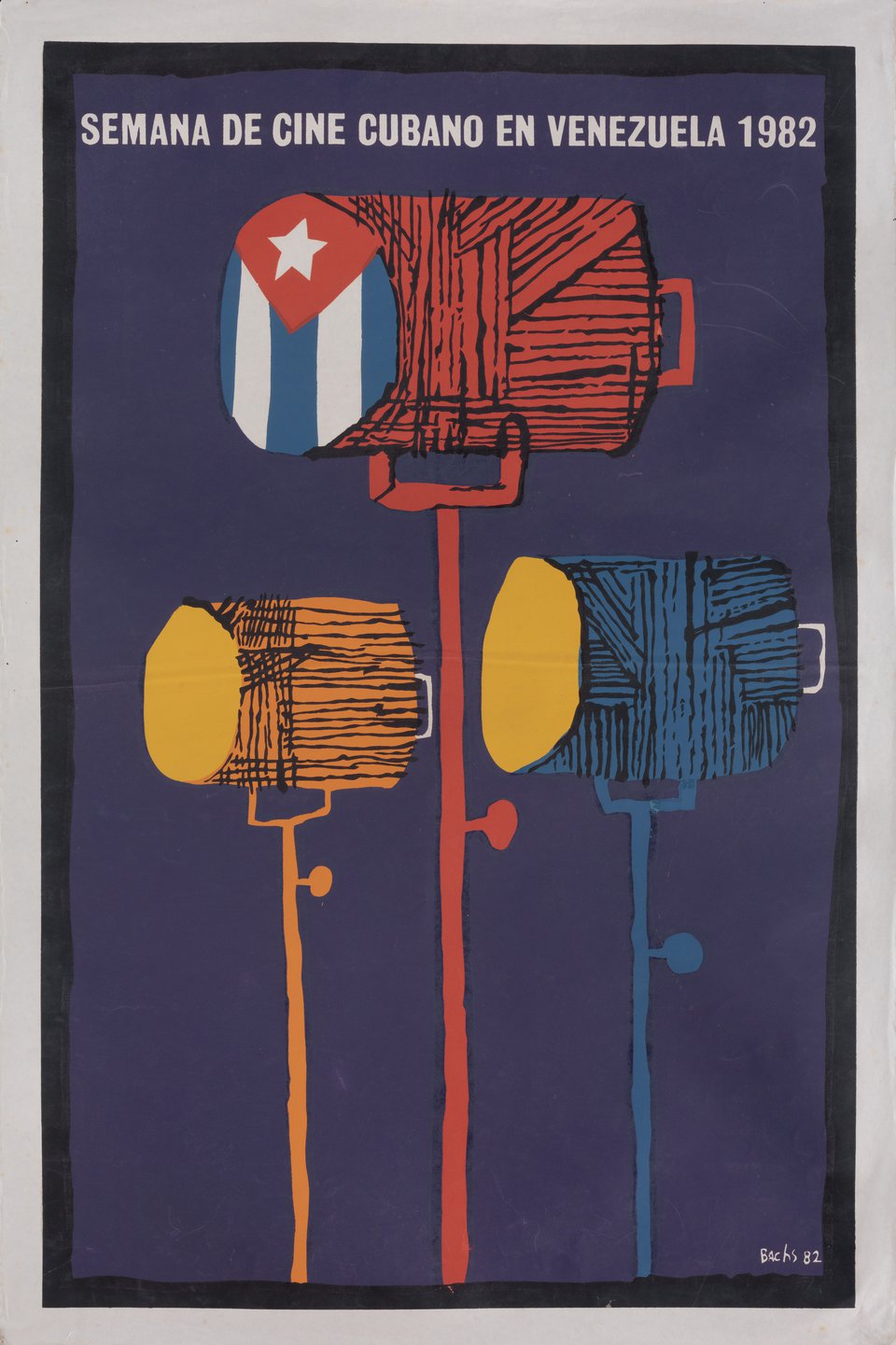 Semana De Cine Cubano En Venezuela 1982 Original 1982 Cuban Poster