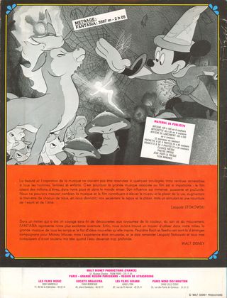 Fantasia Original R1970s French Movie Program Alternate Image