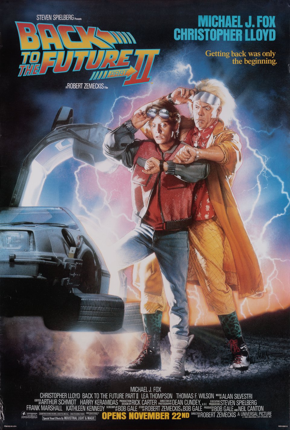 Back to the Future Part II Original 1989 U.S. One Sheet Movie Poster