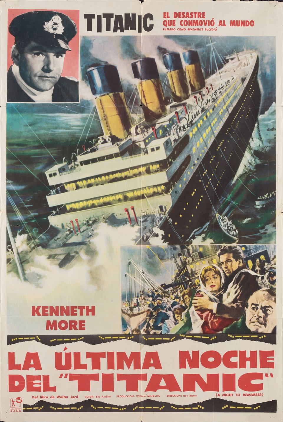 A Night to Remember Original 1958 Argentine Movie Poster