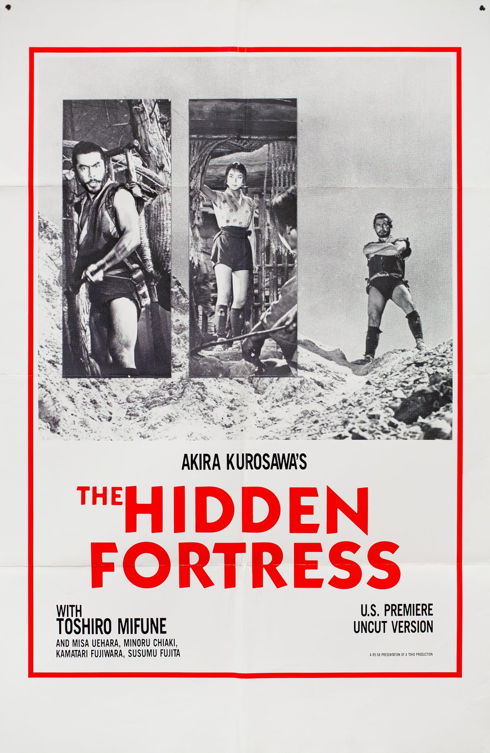 The Hidden Fortress Original 1970s U.S. One Sheet Movie Poster