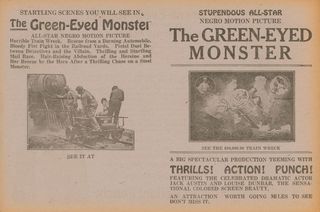 The Green-Eyed Monster Original 1919 U.S. Movie Herald Alternate Image