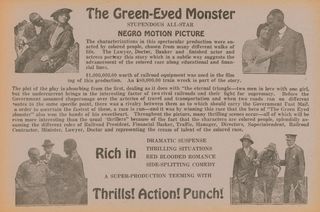 The Green-Eyed Monster Original 1919 U.S. Movie Herald Alternate Image
