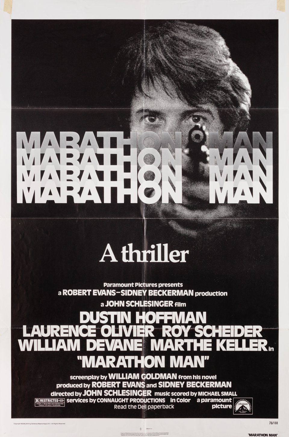 Marathon Man Original 1976 U.S. One Sheet Movie Poster
