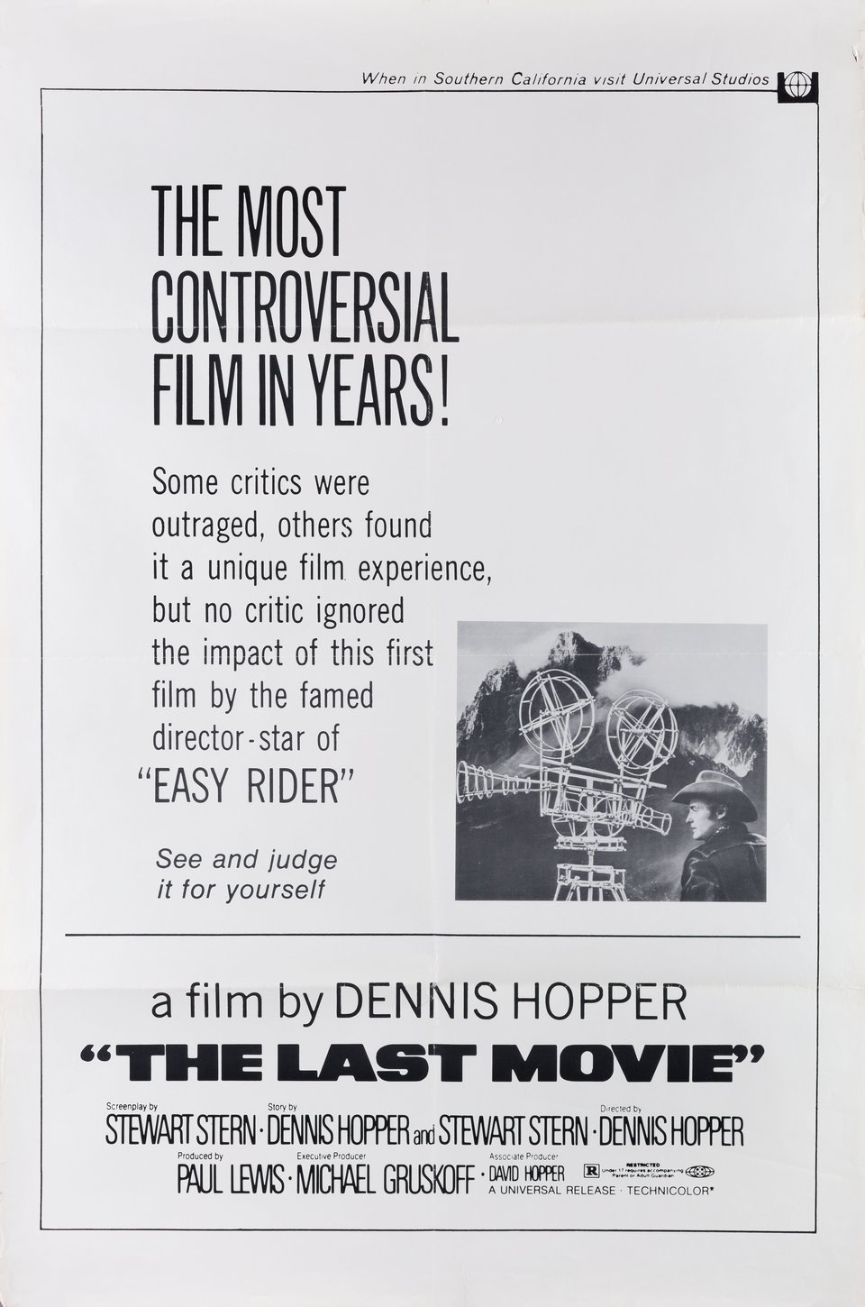 The Last Movie Original 1971 U.S. One Sheet Movie Poster