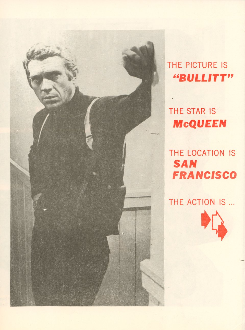 Bullitt Original 1968 U.S. Movie Herald