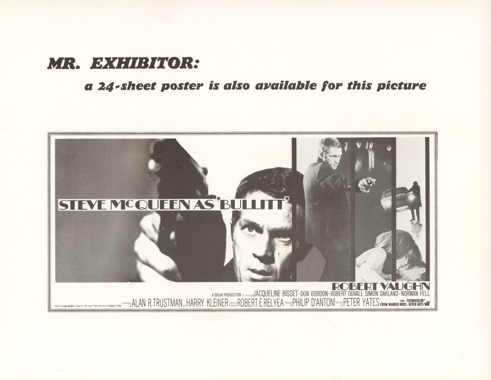 Bullitt Original 1968 U.S. Ad Slick