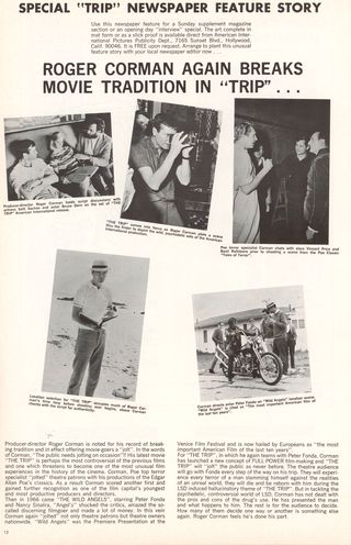 The Trip Original 1967 U.S. Movie Pressbook Alternate Image