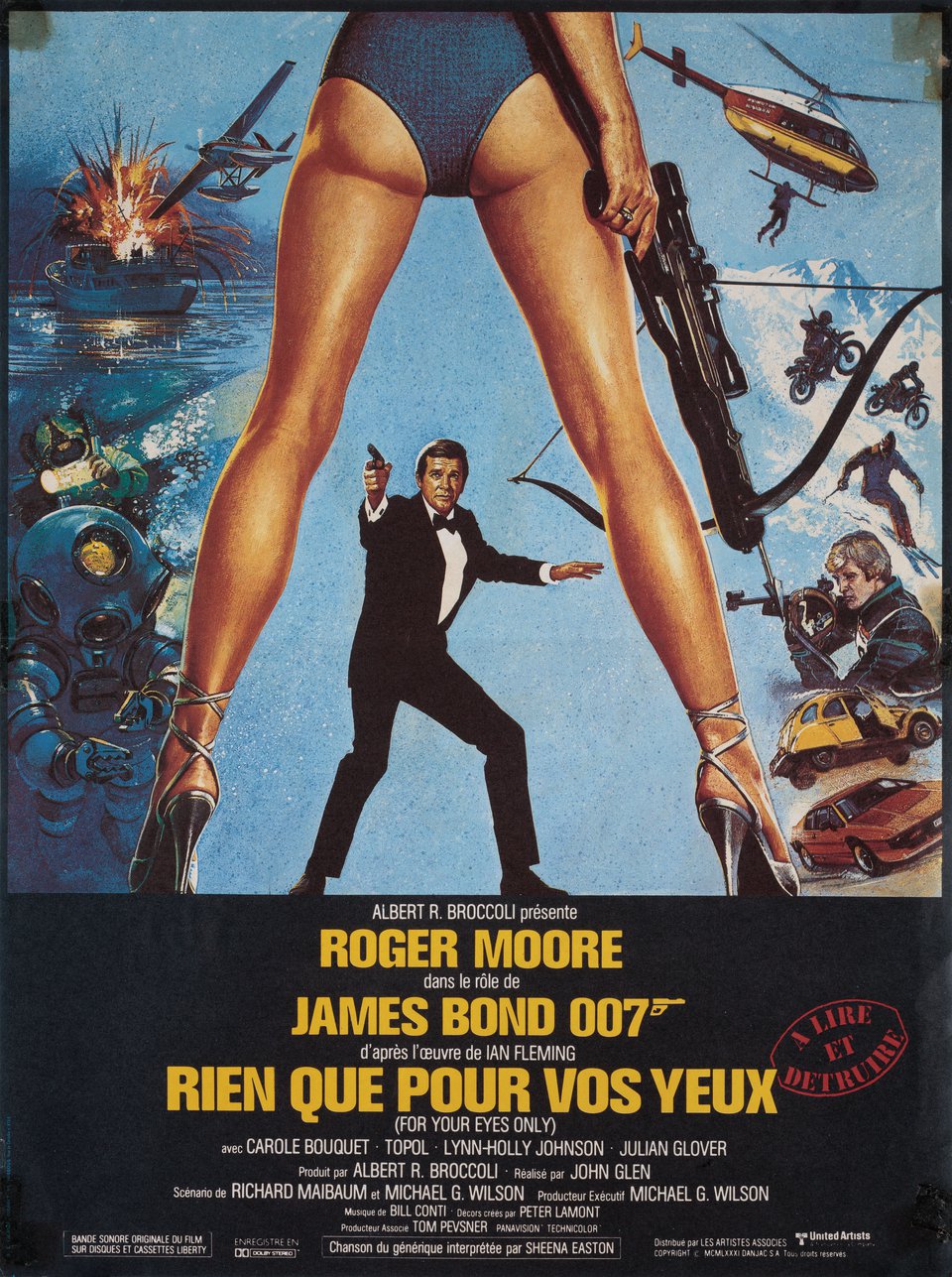 For Your Eyes Only Original 1981 French Petite Movie Poster