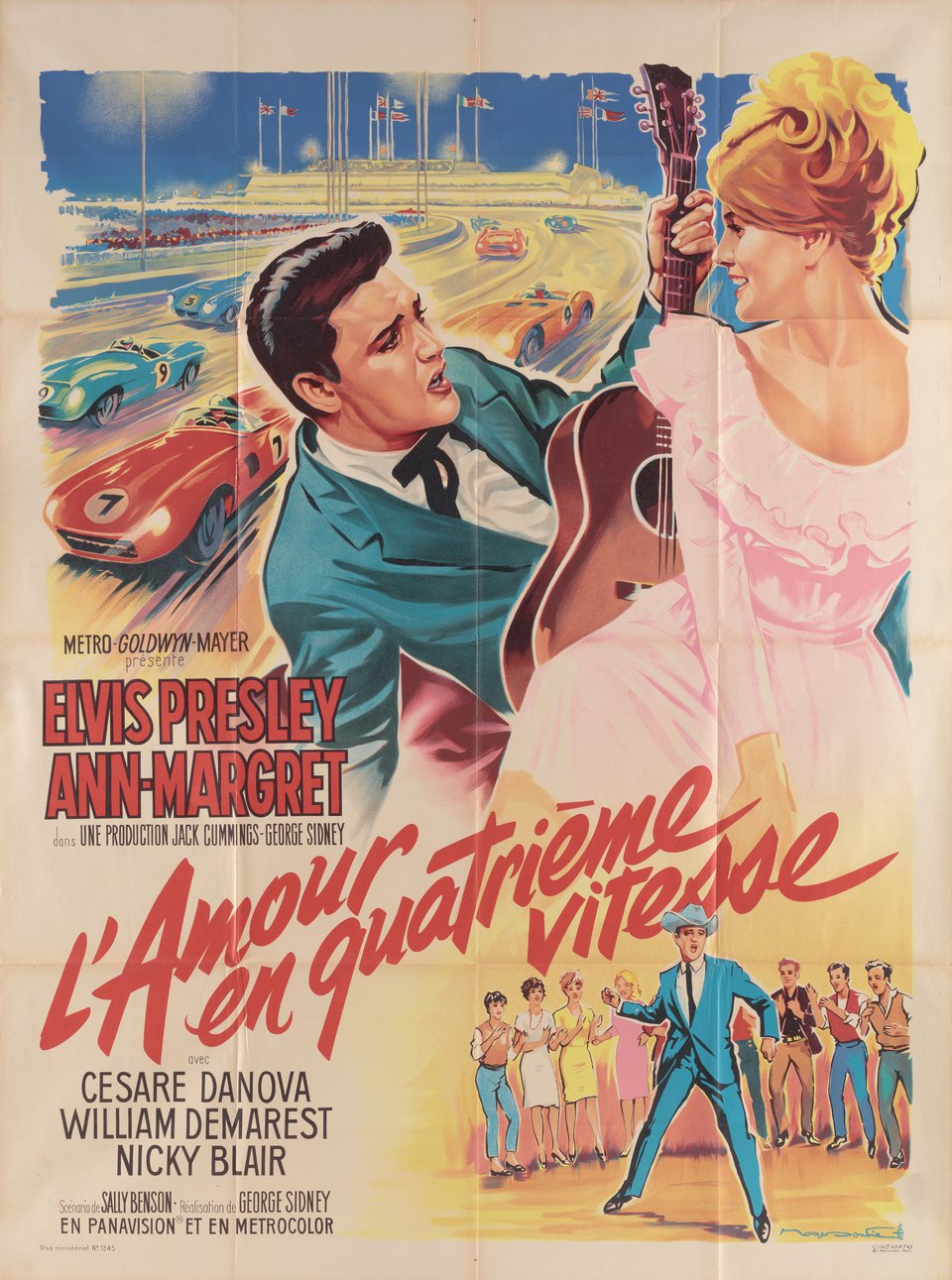 Viva Las Vegas Original 1964 French Grande Movie Poster