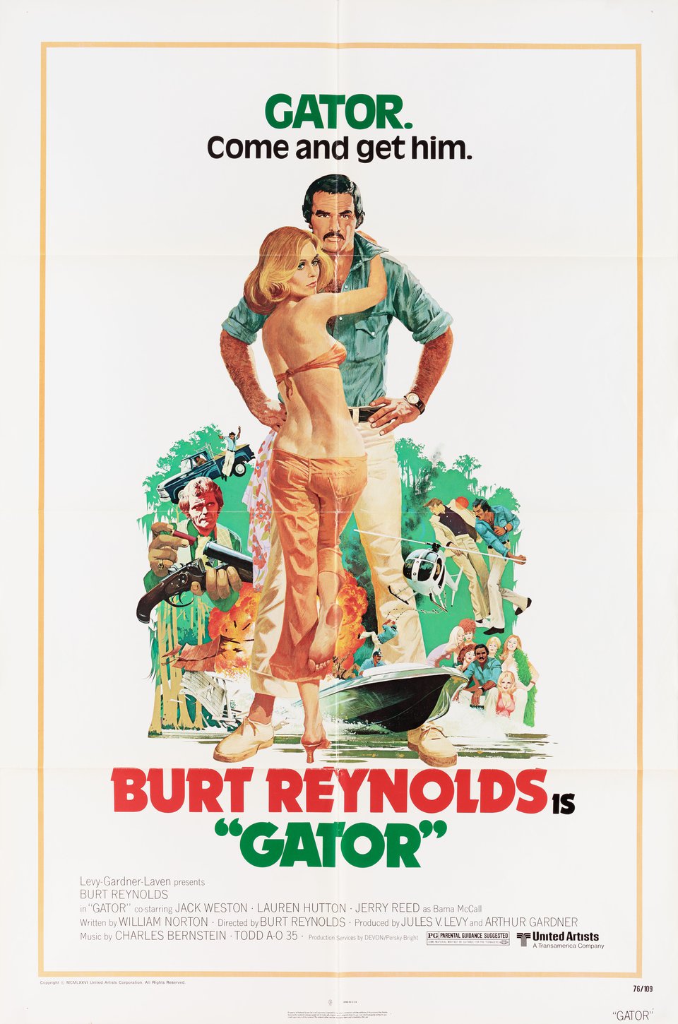 Gator Original 1976 U.S. One Sheet Movie Poster