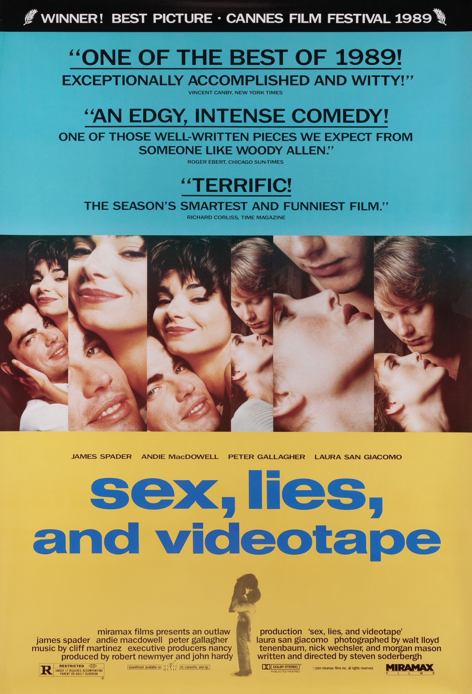 Sex, Lies, and Videotape Original 1989 U.S. One Sheet Movie Poster