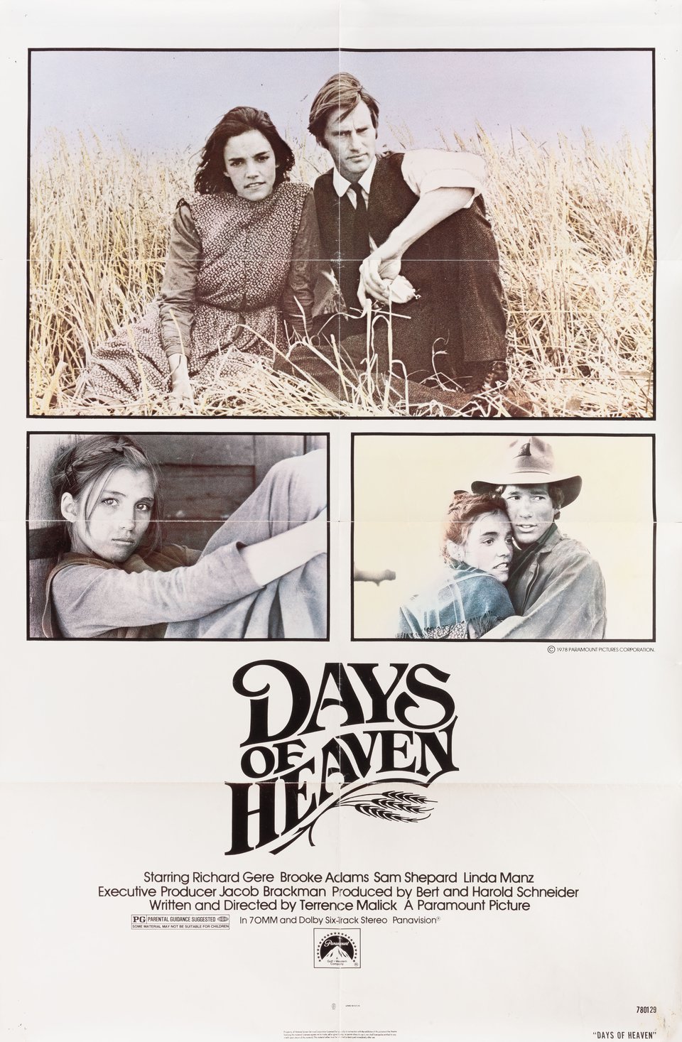Days of Heaven Original 1978 U.S. One Sheet Movie Poster
