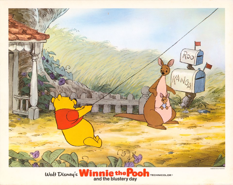 Winnie the Pooh and the Blustery Day Original 1969 U.S. Scene Card