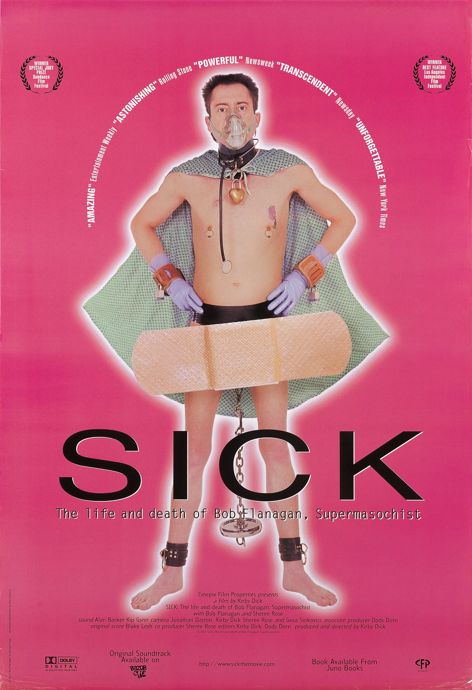 Sick: The Life & Death of Bob Flanagan, Supermasochist Original 1997 Canadian One Sheet Movie Poster