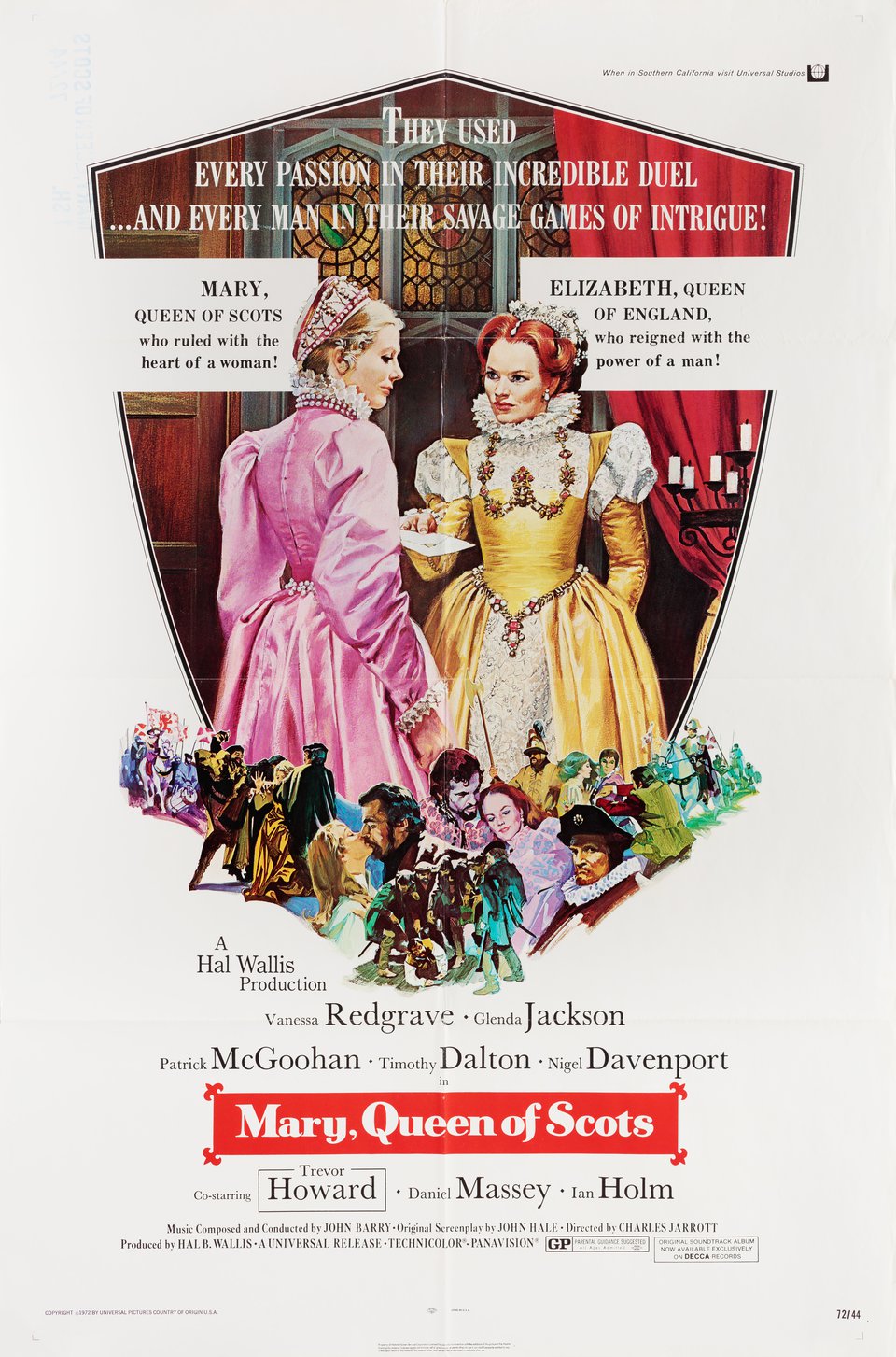Mary, Queen of Scots Original 1972 U.S. One Sheet Movie Poster
